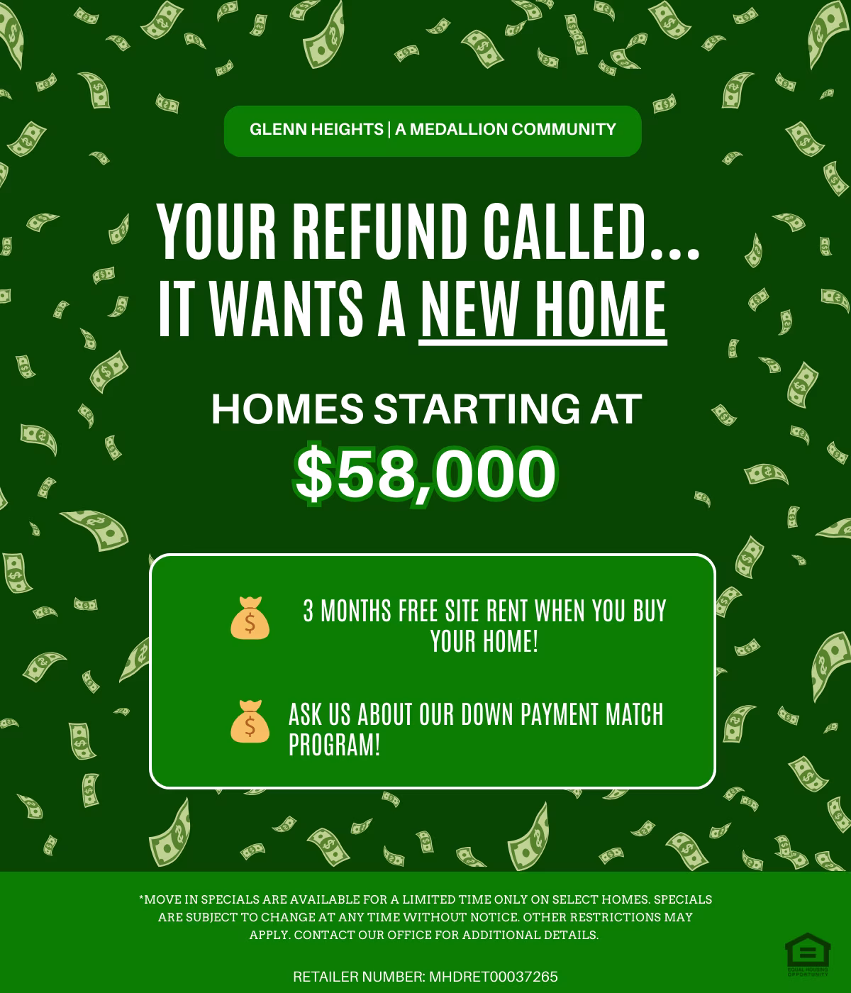 Medallion Communities, manufactured communities near me, Tax Season PopUpGlenn Heights, Medallion, communities, affordable