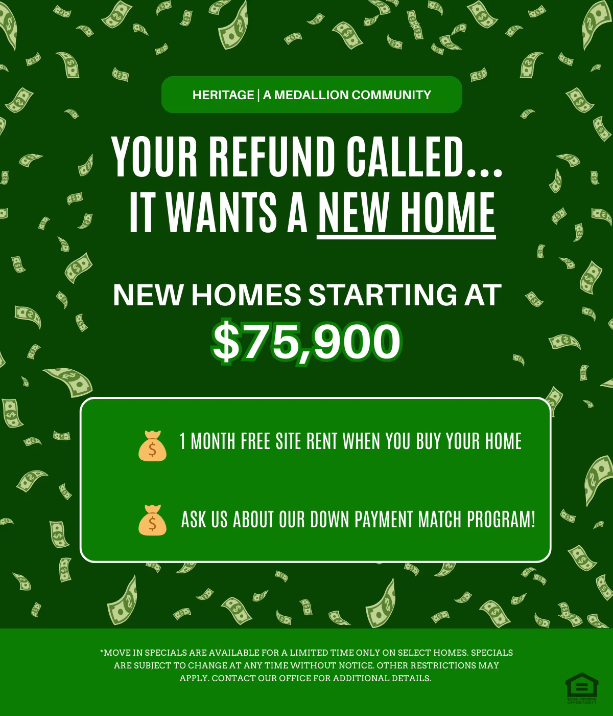 manufactured, TaxSeasonPopUpHeritage, Find your perfect home, affordable, homes, manufactured homes near me