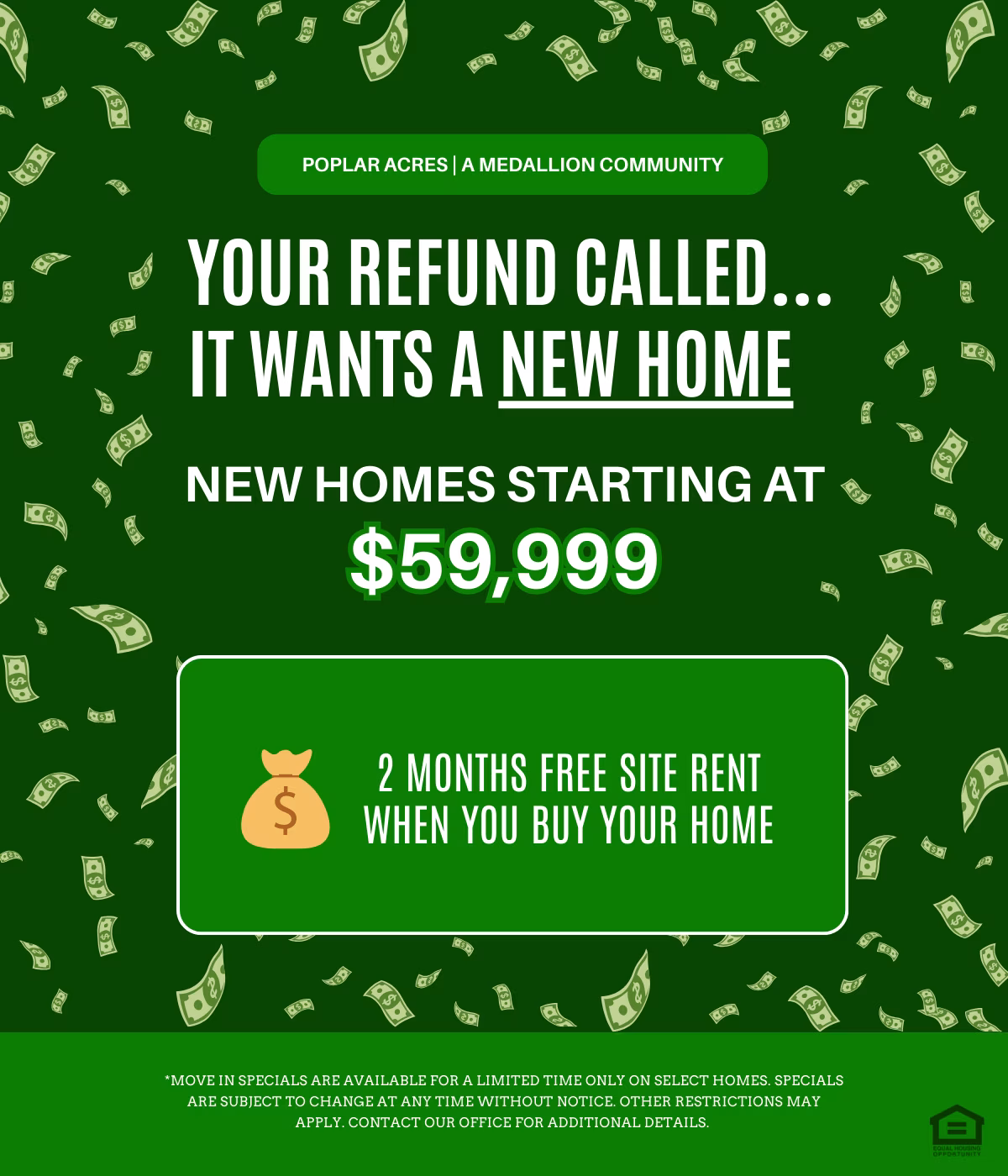 communities, affordable, Medallion, TaxSeasonPopUpPoplarAcres, manufactured homes near me, Medallion Communities