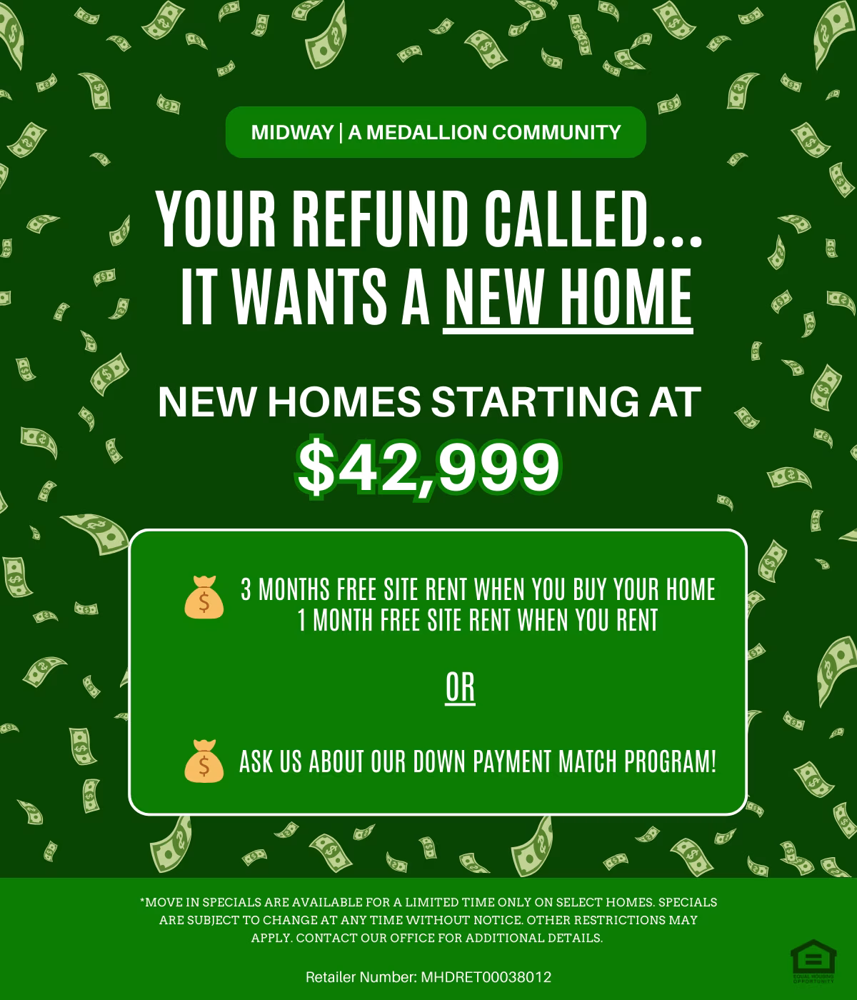 Medallion Communities, affordable, Medallion, manufactured homes near me, TaxSeasonMidwayFlyer, homes