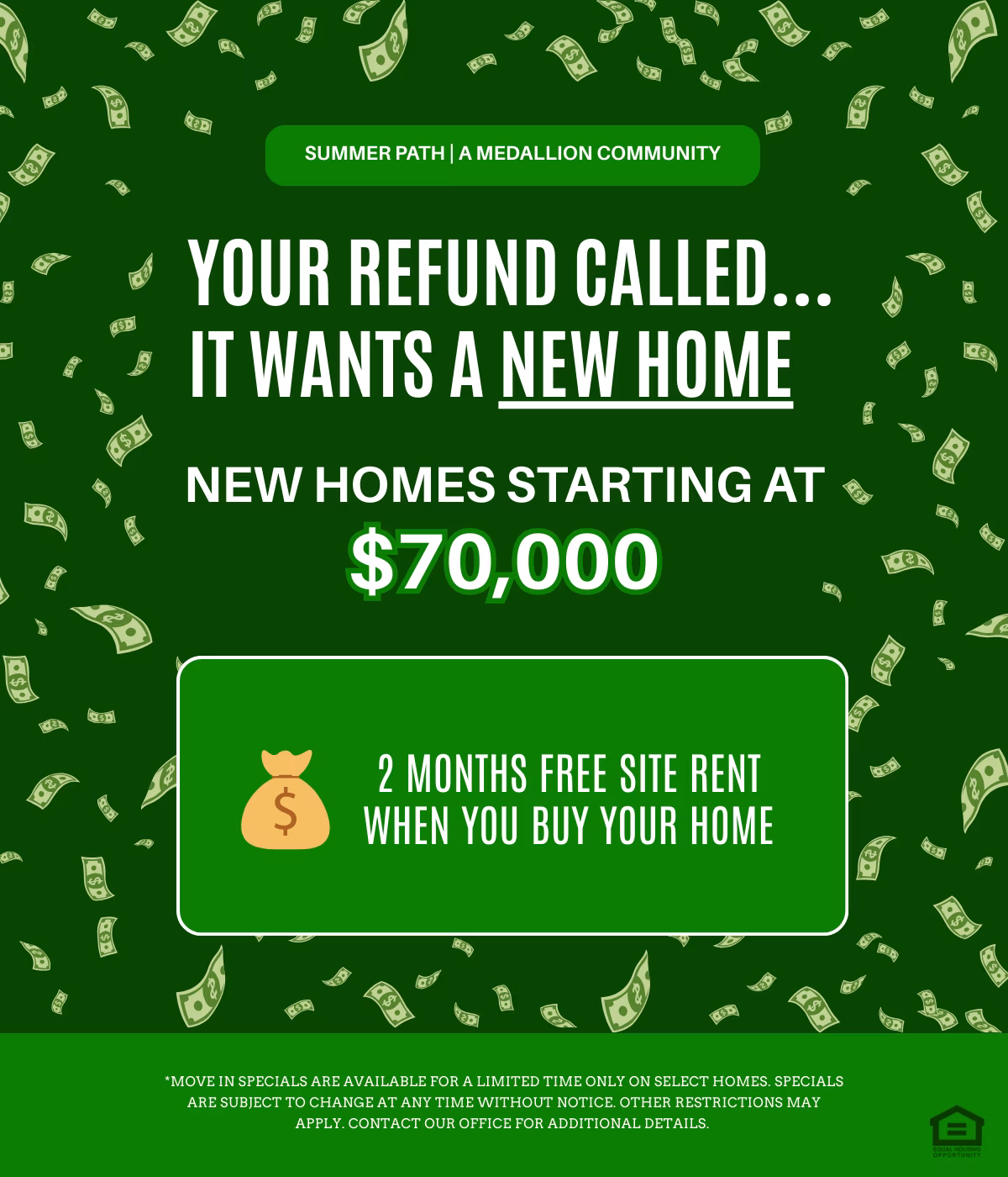 TaxSeasonPopUpSummerPath, manufactured homes near me, Medallion, manufactured, affordable, Medallion Communities