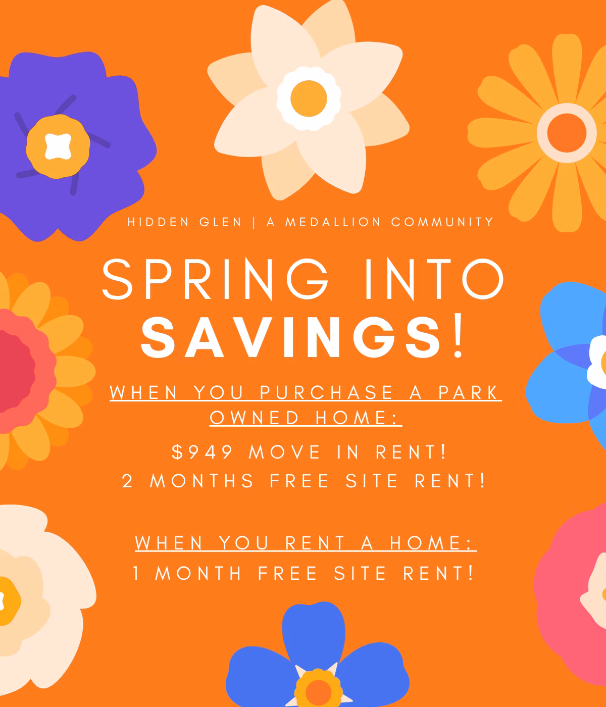 HiddenGlenSpringFlyer, manufactured homes near me, sale, manufactured, Medallion Communities, communities