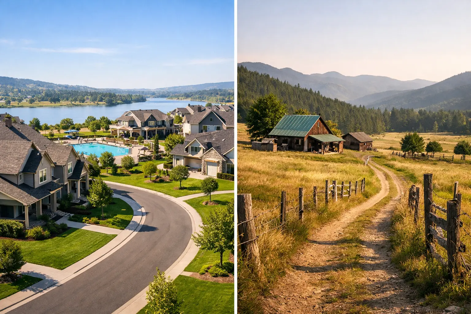 Managed Community Versus Private Land