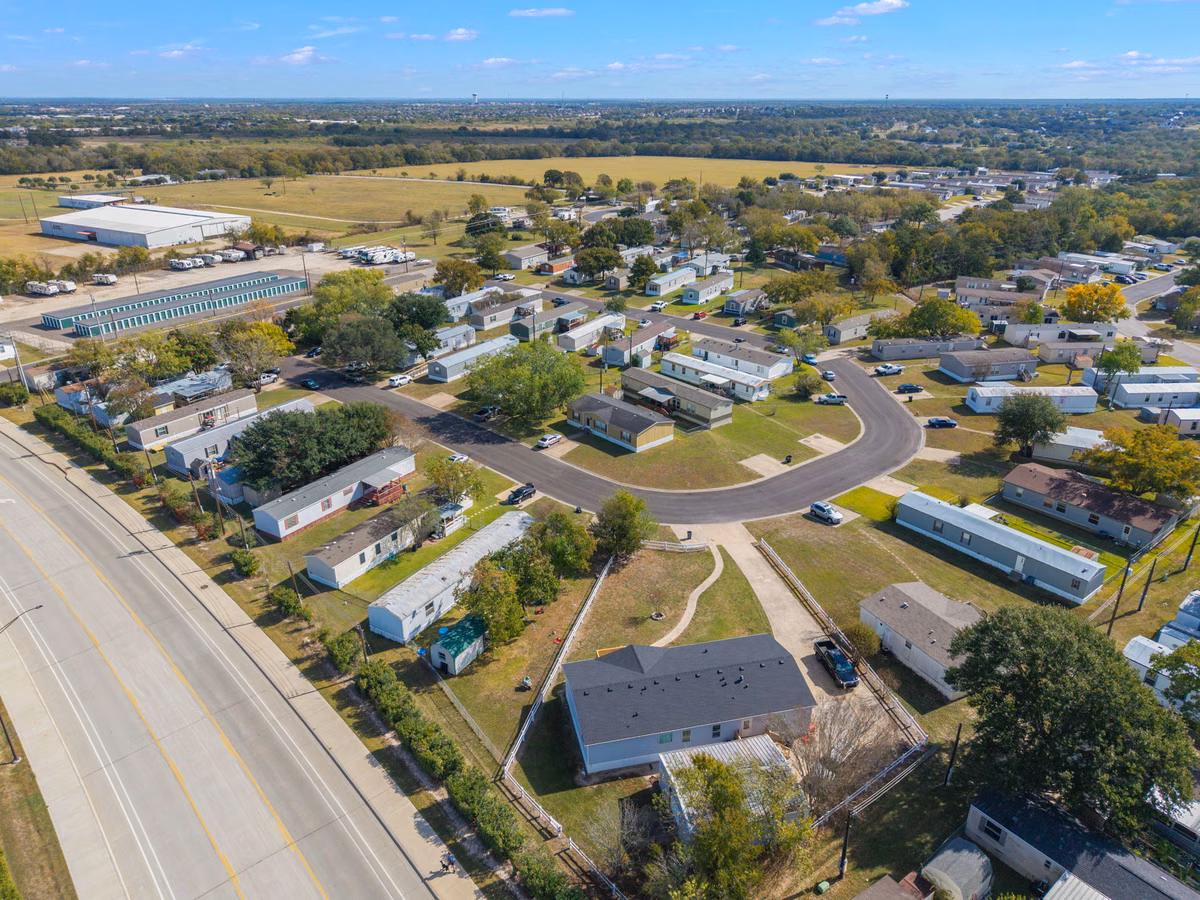 Colorado, lifestyle, playground, land lease community homesite, quiet community street view