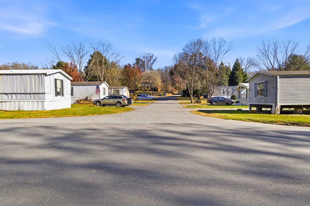 Colorado, housing, homesite, quiet community street view, modern manufactured housing