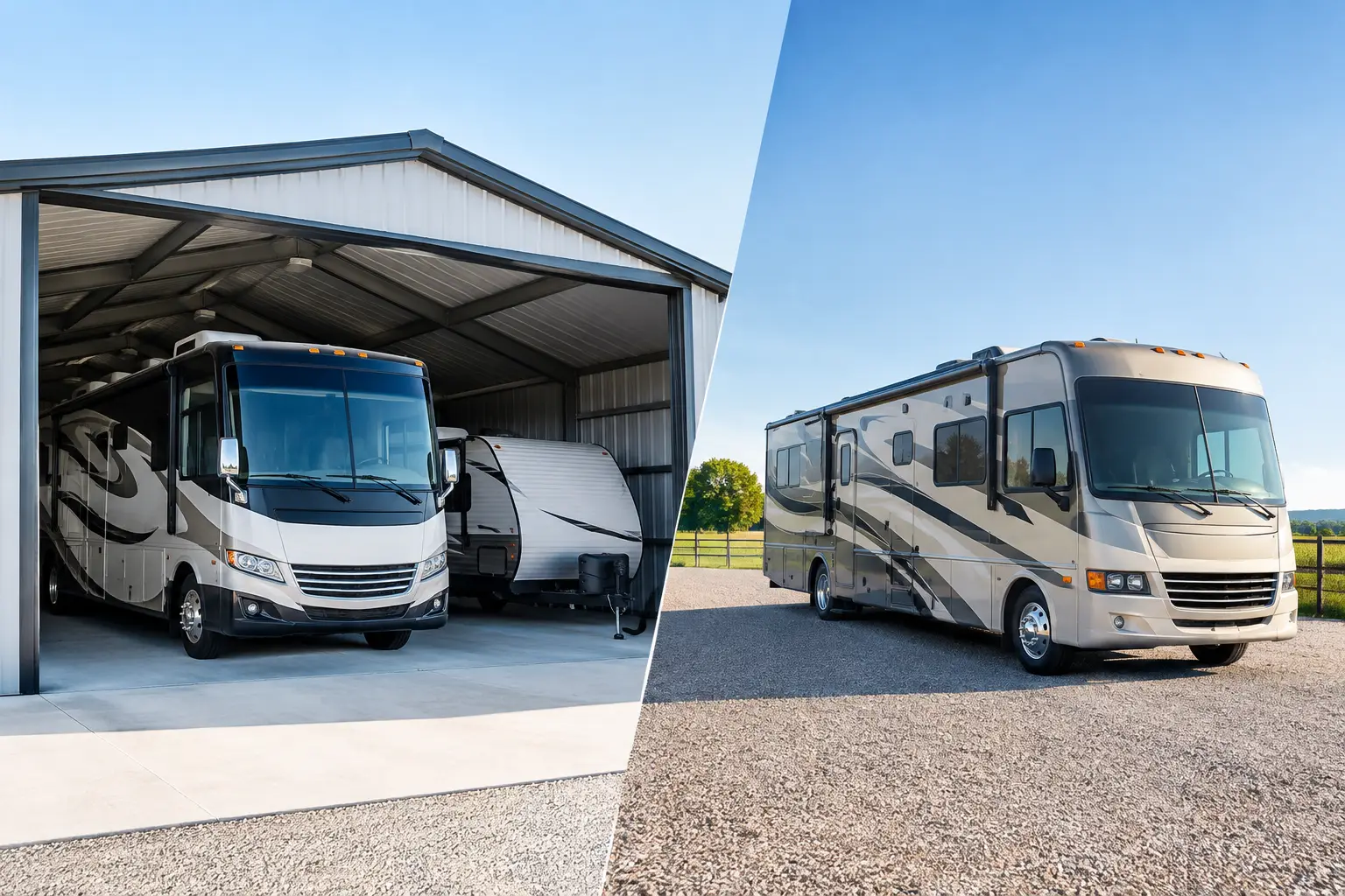 Covered Versus Uncovered RV Storage Choices